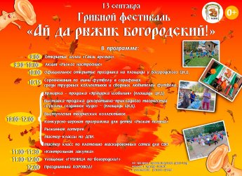 Грибной фестиваль "Ай да рыжик Богородский"